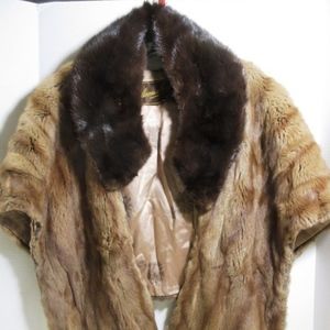 Arnold Constable 2 Piece Fur Shawl